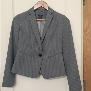 Ann Taylor grey pinstripe blazer